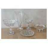 Vintage Glassware Assortment (Lot of 5)