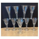 DR - Vintage Twisted Stem Crystal Stemware
