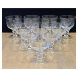 DR - 10 Vintage Cordial Glasses - Twisted Stemware