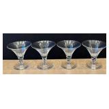 DR - Vintage Crystal Martini Glasses with Twisted Stems