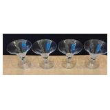 DR - Vintage Crystal Martini Glasses with Twisted Stems