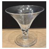 K - Nine Vintage Twisted Stemmed Martini Glasses