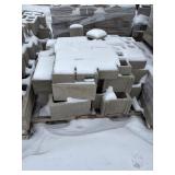 Three Partial Pallets of Concrete Block