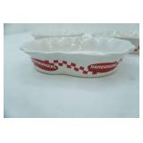 Pfaltzgraff Ceramic Burger and Fries dishes (3)