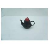 Brown Teapot With Red Lid