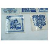 Vintage Delft Holland Apothecary Ceramic Tiles.