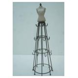 Vintage-Style Wire Dress Jewelry Stand 19" tall