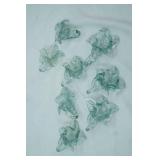 Hand-Blown Art Glass Flowers. Horizontal Bud Vases