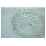 Pressed Glass Cake Plates and Divided Relish Tray