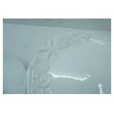 White Ceramic Plate Set w/shell design. Coastal Home