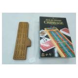 NEW Cribbage Game Set and Wooden Cribbage Board