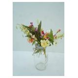 Kerr Canning Jar and Artificial Flower Arrangement