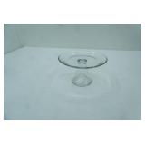 Clear Glass Pedestal Cake Stand 5" tall by 8" diameter