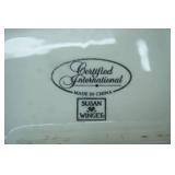 Oval Ceramic Rooster Platter. Certified International. Susan Winget