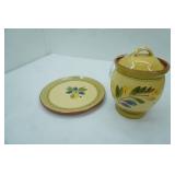 Molde Portugal Pottery Canister and Plate