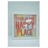This is My Happy Place Wall Decor 12" square. Shadow Box art