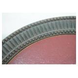 Partylite Stoneware Pedestal Serving Bowl and Plate (plate has a crack)