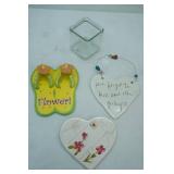 Ceramic Wall Decor, Hearts, Flip-Flops