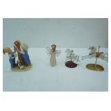 Collectible Figurines. Willow Tree Angel of the Heart, Carousel Horses, 1985 "Denim Days" by Homco