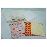 New/Like NEW White & Ivory hand towels and wash rags. drawstring bags