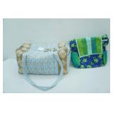 2 quilted diaper bags.