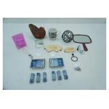 Decor, Ceramic Dishes, Diffuser things, hand-held mirror, wire ball, vintage coffee cup, beads and more