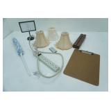Decorative Chandelier Clip Lamp Shades, Power Strip, Duster, Clip Board, Sign Holder, Photo Frame