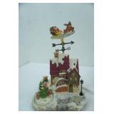 Musical Victorian House w/Santa Weathervane