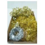 Gold garland, silver and gold wire string of stars