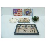 4th of July Themed Wall Slates, Artificial Succulent Plants and more