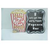 Wooden Popcorn Wall Decor Signs