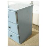 3-drawer wooden night stand 15.5"x15.75"x24.5"