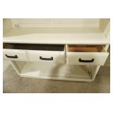 2 Piece Bernhardt Painted Wooden Cabinet Hutch 51"x17"x79" tall