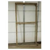 Antique/Vintage Chicken Wire Swinging Door. 33"x69.5"