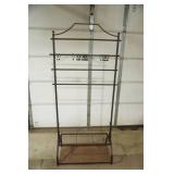 Garment Rack with Wood Veneer Base 23"x73" tall and 15" deep at the base