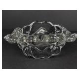 Crystal 4-Arm Candelabrum with Teardrop Prisms - Glass Candle Holder -missing 2 prism and holder