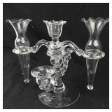 Candelabra - 4-Arm Clear Glass Centerpiece