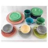Homer Laughlin Fiestaware Vintage Dinnerware - Mixed Colors, Assorted Pieces