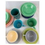 Homer Laughlin Fiestaware Vintage Dinnerware - Mixed Colors, Assorted Pieces