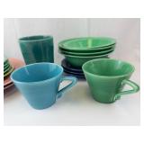 Homer Laughlin Fiestaware Vintage Dinnerware - Mixed Colors, Assorted Pieces