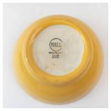 Hall USA Burgundy Dinnerware Set - 3 Burgundy Mugs, 4 Burgundy Bowls, 1 Yellow Bowl (1102)