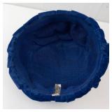 Union Made Blue Velvet Bouffant Hair Cap