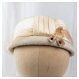 Desi New York An Original Beige Cloche Hat - Size 6 1/4