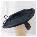 New York Creations Black Wide-Brim Felt Hat - Size 22