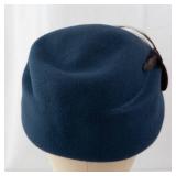 Belvedere Blue Wool Cloche Hat - Size 22