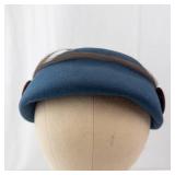 Belvedere Blue Wool Cloche Hat - Size 22
