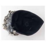 Black Feather Fascinator Headpiece with Gray Plumes on Headband
