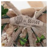 Union Made USA Floral Hair Headpiece - Cream/Pink Tiny Blossom Halo Band