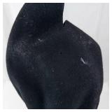 Black Velvet Turban Hat with Bow Accent