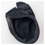 Black Velvet Turban Hat with Bow Accent